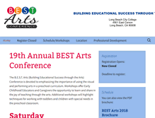 Tablet Screenshot of bestartsconference.org